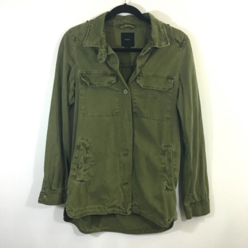 SOLD - Forever 21 Army Green Utility Jacket Sz M - Picture 5 of 6